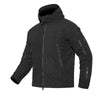 Fleece Warm Men Thermal Breathable Hooded Coat(Black)