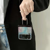 For Samsung Galaxy Z Flip3 5G Shinning Diamond Ring Holder Phone Case(Red Blue)