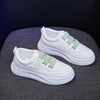 SH01 Sticky Elastic Patch Breathable White Shoes Spring Running Sneakers, Size: 39(Green)
