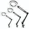 5X Magnifying Glass LED Folding Long Arm Clip Light Eye-protection USB Reading Lamp, Size: Medium(Black)