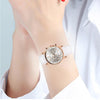 Three-eye Six-needle Imitation Belt Quartz Watch for Women / Men(White)