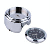 Aluminum Alloy Plating Motorcycle Handlebar Clock(Silver Shell White Background)