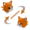 2 PCS Cute Plush Flip Toy Double-Sided Doll(Orange Autumn Dog)