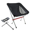 Outdoor Beach Chair Aluminum Alloy Ultra Light Camping Barbecue Fishing Portable Folding Back Chair(Folding Chair + Telescopic Tripod)