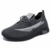 Men Spring Walking Shoes Casual Sports Breathable Flying Knit Shoes, Size: 44(Gray)
