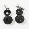 Car License Plate Modification Screw Cap Diamond-encrusted Solid Seal Anti-theft Screws(Black)