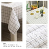 137x152cm Home Tablecloth No-wash PVC Coffee Table Cloth(Grey Plaid)