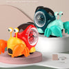 Crawling Hermit Crab Educational Electrical Toys Universal Music Light Projection Cartoon Children Toys(Orange)