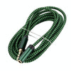 0.5m AUX 3.5mm Male to 3.5mm Female Cable Audio Cable(Green)