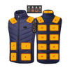 17 Area  4 Control Blue USB Electric Heating Undershirt Intelligent Warm Vest(S)