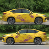 2 PCS/Set D-75 Flower Vine Pattern Car Modified Decorative Sticker(Purple)