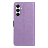 For Samsung Galaxy A26 5G Global Cat Bee Embossing Pattern Shockproof Leather Case(Purple)