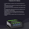 Waveshare 23929 USB HUB, Extending 4 X USB 3.2 Ports, Switchable Dual Hosts, Multi Protections