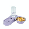 Rotating Pet Bowl, Purple, Double, Cat & Dog, Auto Water, 550ml