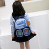 Kindergarten Children Cute Cartoon Backpack School Bag(Car Yellow)