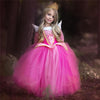 Girls Dress Halloween Cosplay Sleeping Beauty Princess Dresses Christmas Costume Party Children Kids Clothing, Size:120cm(Pink)