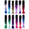 Fashion Color Gradient Individual Braid Wigs Chemical Fiber Big Braids, Length: 60cm(37 Black+Dark Brown+Light Brown)