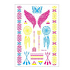 10 PCS Fluorescent Flower Arm Tattoo Sticker Face Sticker Waterproof Feather Tattoo Arm Tattoo Sticker(DKCS032)