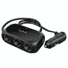 Car Charger Cigarette Lighter 1 In 3 Mobile Phone USB Car Charger(Black)