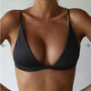 Summer Sexy Bikinis Women Swimsuit High Waisted Bathing Suits Swim Halter Push Up Bikini Padded Bra Bralette Swimwear, Size:S(WHITE)