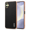 For Samsung Galaxy A06 4G AZNS Electroplated Edge Carbon Fiber Texture Phone Case(Black)