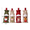 2 PCS Christmas Gift Wine Bottle Dust Cover Bag Home Table Decor(Green old man)