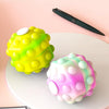 3 PCS Rotating Glowing Octagonal Silicone Ball Educational Toys, Specification: Glow 4 Seconds(Pink Green)