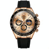 OLEVS 2875 Men Multifunctional Sports Chronograph Waterproof Quartz Watch(Rose Gold)