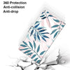 For Alcatel 1L (2021) Coloured Drawing Cross Texture Horizontal Flip PU Leather Case with Holder & Card Slots & Wallet & Lanyard(Pink Green Leaf)
