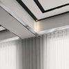 2 PCS Home Decoration Self-Adhesive Ceiling Beauty Sideline Tile Beauty Seam Sticker, Specification: 10cmx10m(Brushed Black)
