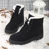 Ladies Cotton Shoes Plus Velvet Snow Boots, Size:38(Black)