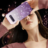 For Samsung Galaxy S10+ Gradient Glitter Flower All-inclusive Phone Case(Purple)