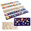 Children Universe Planet Cognition Puzzle Matching Board Early Learning Educational Toy, Style: Solar System