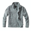 Autumn Winter Retro Denim Jacket Loose Work Jacket, Size: XL(Light Gray)