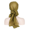 Ladies Forehead Cross Chiffon Long Tail Cap Turban Hat, Size:One Size(Navy)