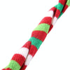 Christmas Dog Scarf, Red & Green Stripes, XS - Winter Pet Accessory