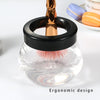 Electric Scrubber Make-Up Brush Cleaning Machine Automatic Dryer USB Rechargeable Make-Up Brush Cleaner(White)