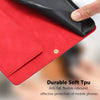 For Samsung Galaxy A26 5G Tulips Embossed Leather Phone Case with Lanyard(Red)