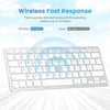 WB-8022 Ultra-thin Wireless Bluetooth Keyboard for iPad, Samsung, Huawei, Xiaomi, Tablet PCs or Smartphones, Russian Keys(Silver)