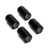Aluminium Alloy Checkered Tricolour Car Wheel Decorative Valve Cap(Red)