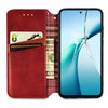 For Samsung Galaxy S25 Edge 5G Cubic Grid Pressed Magnetic Leather Phone Case(Red)