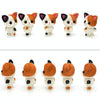 Little Cute PVC Flocking Animal Calico Cat Dolls Creative Gift Kids Toy, Size: 5.5*3.5*6.5cm(White)