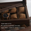 Wood Grain Leather Watch Display Box Watch Storage Case Jewelry Box, Style: 3 Digit Long