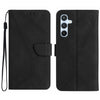 For Samsung Galaxy A56 5G Stitching Embossed Leather Phone Case(Black)