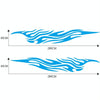 2 PCS/Set D-476 Fire Element Pattern Car Modified Decorative Sticker(Blue)