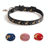 Star Moon Cat Collar, Adjustable Nylon, Black, 28cm
