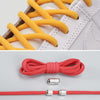 1 Pair Elastic Metal Buckle without Tying Shoelaces(Red)