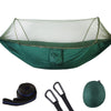 250 x 120cm Anti-mosquito Hammock and Tarp Set Waterproof Sunshade Camping Supplies(Dark Green +Camouflage)