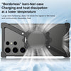 For Samsung Galaxy S22 Ultra 5G Z-shaped Frameless Metal 360 Holder MagSafe Phone Case(Space Silver)