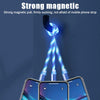 2 in 1 USB to 8 Pin + Micro USB Magnetic Suction Colorful Streamer Mobile Phone Charging Cable, Length: 1m(Red Light)